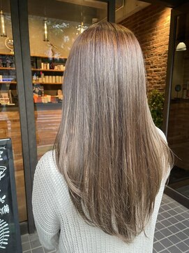 スーリール 博多店(Sourire) ブリーチ無しベージュヘア