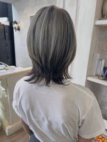 キャアリー(Caary)&nbsp;福山美容室caary ブリーチアウターカラーシルバーウルフレイヤー