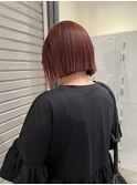 10代/20代アプリコットカラー×ミニボブ