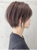 say.ボブミニボブくびれボブレイヤーボブハイライトダークレッド