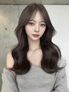 ユーフォリア 銀座(Euphoria) 暗めカラー／レイヤーカット/顔まわり／韓国/銀座/前髪