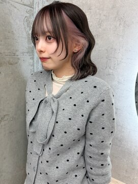 アロ 大阪梅田(alo) 【momoa】インナーピンクカラー《ブリーチ/大阪梅田》