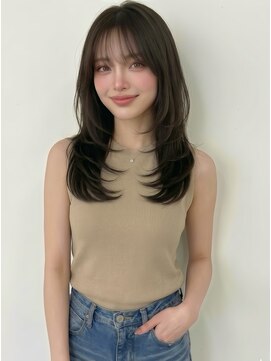 ユーフォリア 青山(Euphoria) 髪質改善縮毛矯正◎シースルーバング 軽やかミディアムレイヤー