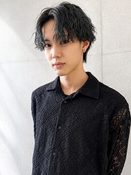 ユイマァルスロウ 岡山(YUIMARLSLOW) 岡山メンズサロン20代30代40代ブリーチパーマブルーブラック