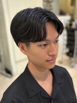 ジル ヘアアンドメイク 恵比寿(JILLE hair&make)&nbsp;メンズパーマ　センターパート 毛流れパーマ　ニュアンスパーマ