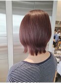 ブリーチなしカラー×切りっぱなしストレートボブ