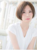 mod's姪浜/小顔センターパート大人ショートヘアひし形マッシュj