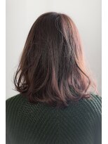エルデ ナインズ ヘアー スタンド 川口店(elde 9's HAIR STAND)&nbsp;50モーブカラーのワイドバングで大人かわいいくびれミディ 川口