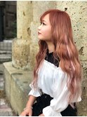 ほつれウェーブIN pink☆#エクステ#神戸#グラデーションカラー