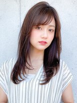アグノス 青山(Agnos) 大人可愛い毛先パーマ♪厚めバングローライトデザインカラー☆