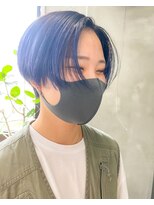 テトヘアー(teto hair) ハンサムショート　ブルーカラー　簡単スタイリング　マニッシュ