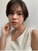 切りっぱなし小顔ボブ,イヤリングカラー[表参道/表参道駅]