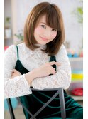 斜めバング内巻きワンカール♪ピュアキャラメルベージュc1