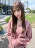 ナチュラルストレート♪#グレーベージュ 栄美容院20代30代