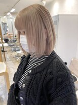 サンク 原宿 表参道(cinq)&nbsp;ミルクティーベージュダブルカラーインナーカラーケアブリーチ