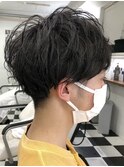 MEN'S HAIR  センターパート　ツイストスパイラル　コンマヘア