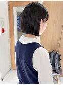 "久保田"ばっさりカット結べるボブ地毛風縮毛矯正ストレート