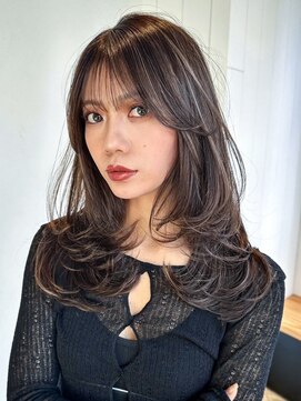 アイティー バイ アルバム 浦和店(IT by ALBUM) グレーベージュレイヤーカットレイヤーロング_ba519311