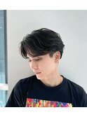 ニュアンスパーマ/メンズカット/黒髪/刈り上げ
