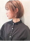 say.黒髪ボブルフネビージュ小顔ワンレンミルクティーベージュ