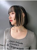 韓国ボブ インナーカラー タッセルカット タッセルボブ 7s413