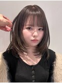12915グレージュブリーチなしダブルカラーミルクティーアッシュ