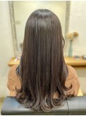 暗髪風アッシュロング