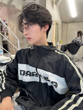 サイン メンズ 渋谷(SIGN men's) センターパートニュアンスパーマダウンパーマフェザーパーマ