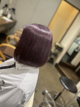 ノンヘアー(non hair) ボブスタイル ラベンダーカラー