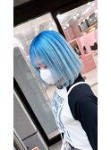 ハッシュカット フルバング 愛され ブリーチ レッドブラウン