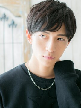 モッズヘア メン 南越谷南口店(mod's hair men) 20代30代ブラック斜めバング重めマッシュパーマZ南越谷
