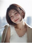 レディース韓国レイヤーナチュラル小顔ボブ
