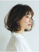 ピンクベージュ/アンブレラカラー/クールショート/前髪/川西池田