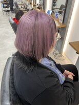 ギルド 清瀬店(GUILD)&nbsp;ラベンダー×ブラック裾カラーボブ