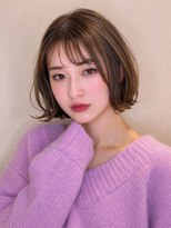 エアー 池袋(AIR)&nbsp;【小顔骨格補正】立体感ハイライト×シースルー外ハネボブ／池袋