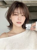 【イエベ春30代】透け感グレージュくびれボブ