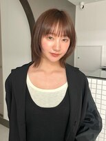 サンドイエナ 横浜店(sand yena)&nbsp;くびレイヤーボブルフネビージュ小顔ワンレンこなれミディ