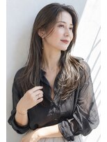 アッシュ 学芸大学店(Ash)&nbsp;ロング/大人女性/モカベージュ/白髪ぼかしハイライト/髪質改善