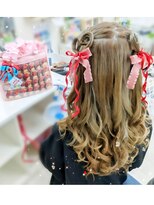ヘアーメイク ティアラ(Hair make Tiara) ハート×ハーフツインテール