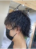 波巻きスパイラルツイストスパイラルパーママッシュメンズヘア