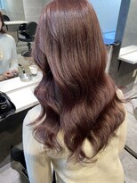 アンダーバーホワイト(_WHITE)&nbsp;韓国ヘア　ピンクブラウン