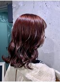 星川指名　ブリーチなしダブルカラー　レッドブラウン
