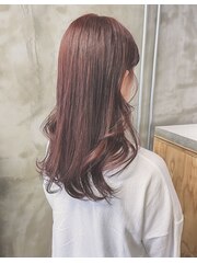 ブリーチなし初カラー / pink hair