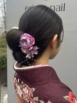 アビント バイ レシッド 武蔵小杉(abinto by rcid) ダブルおだんごヘア×袴