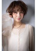 ミルクティーアッシュ立体感ひし形抜け感ショートz戸頭20代30代