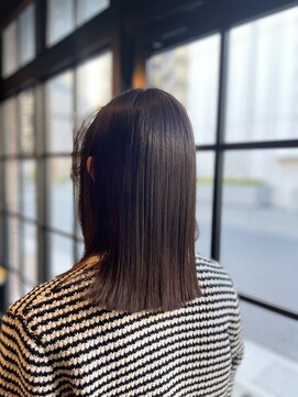 オーガニック アトリエ 大宮(organic+atelier) ブリーチなし秋色カラーオリーブカラーミディアムレイヤー