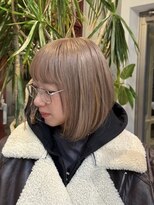 ヲタク(wotaku.)&nbsp;ミルクティーグレージュブリーチダブルカラーケアブリーチボブ