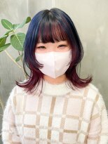 テトヘアー(teto hair) クラゲヘアクラゲウルフインナーカラー推しカラーウルフカット