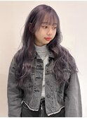 ラベンダーカラー ラベンダーグレージュ ウェーブヘア