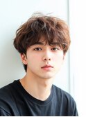 サーフカール フェザーパーマ スパイキーショートブルーブラック